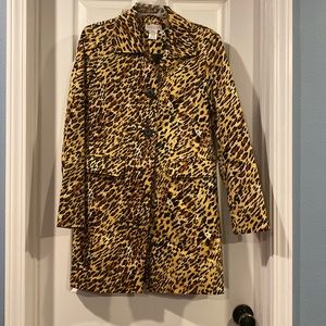 Leopard trench coat